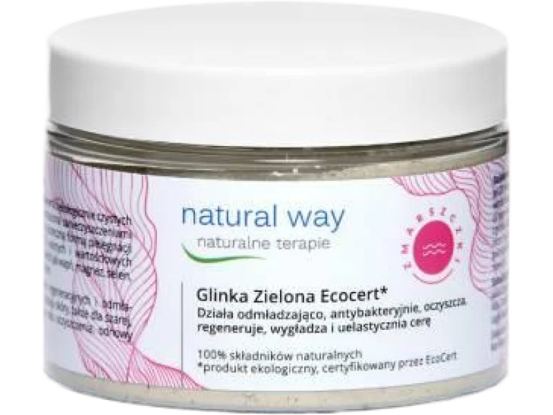 NATURAL WAY Glinka zielona Ecocert Na Zmarszczki, proszek, 150 g