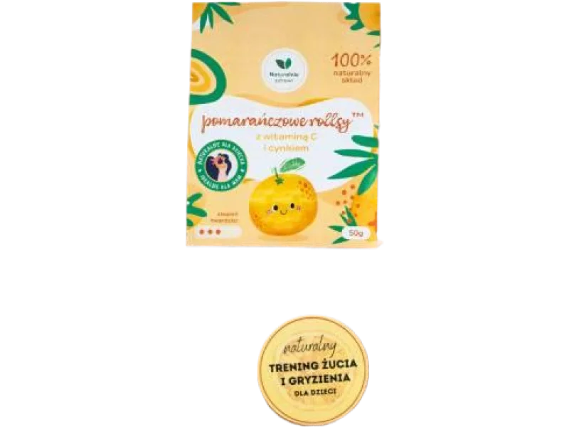 Naturalnie Zdrowi Pomarańczowe rollsy z witaminą C i cynkiem, 8 g