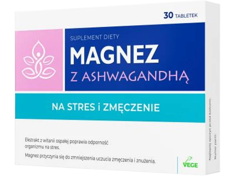 Nature Pharm Magnez z ashwagandą, tabletki, 30 tabl.