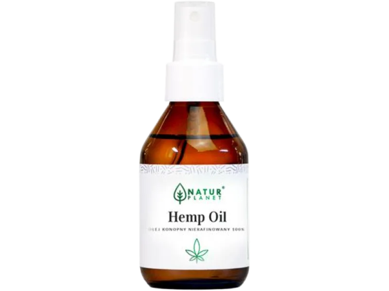 NaturPlanet Hemp Oil – Olej konopny nierafinowany 100%, 100 ml