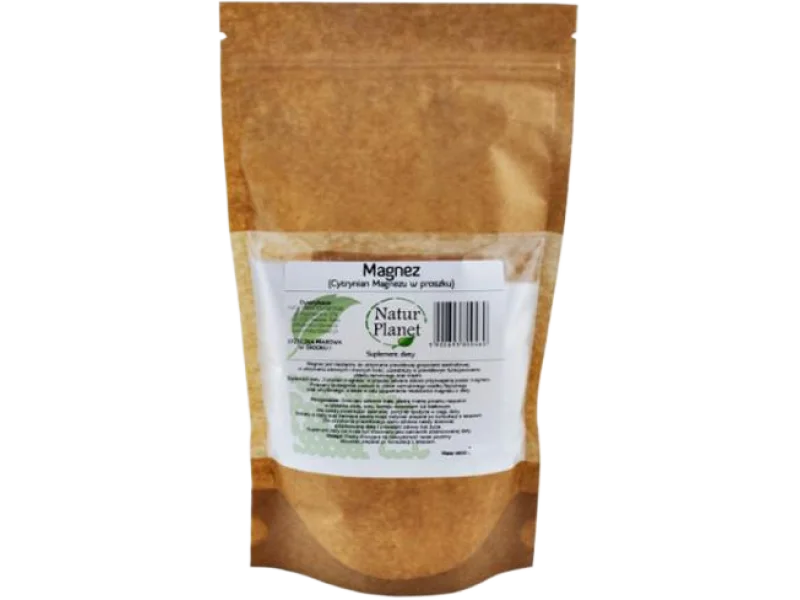 NATURPLANET Magnez (Cytrynian Magnezu), proszek, 250 g