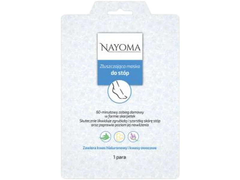 Nayoma Maska złuszczająca do stóp, skarpetki złuszczające, 1 para para