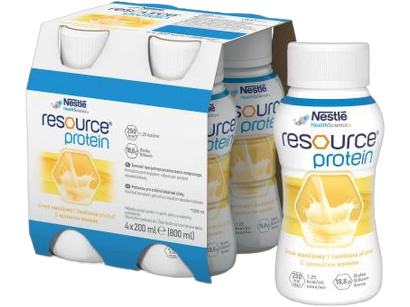 Nestle Resource Protein, smak waniliowy, płyn, 4 x 200 ml