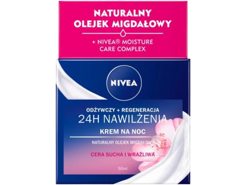 NIVEA 24h Nawilżenia Krem na noc odżywczy + regeneracja, 50 ml