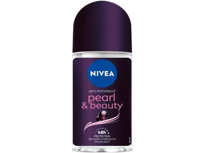 NIVEA antyperspirant PEARL&BEAUTY BLACK, roll-on, 50 ml