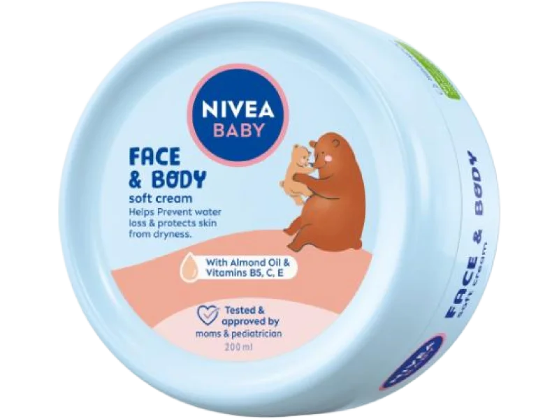 NIVEA Baby Krem pielęgnacyjny do twarzy i ciała dla dzieci, 200 ml