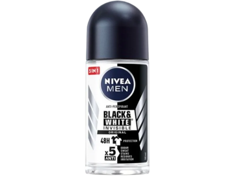 NIVEA MEN Black&White Invisible Original Antyperspirant, roll-on, 50 ml