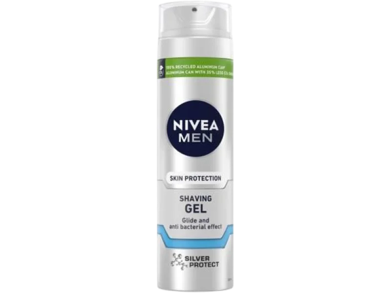 NIVEA MEN Silver Protect Żel do golenia, żel, 200 ml