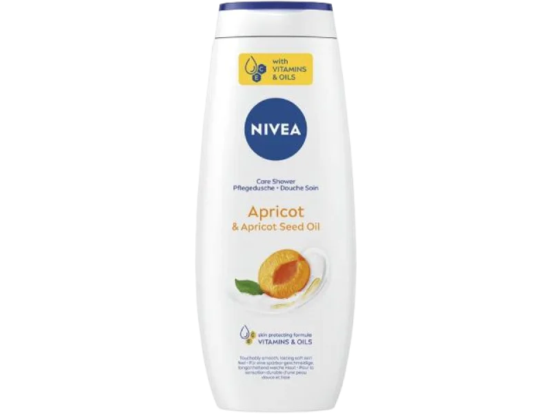 NIVEA Pielęgnujący żel pod prysznic z naturalnym olejkiem z nasion moreli, 500 ml