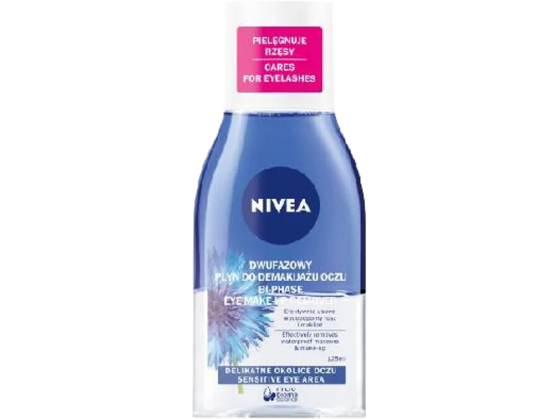 NIVEA Płyn dwufazowy do demakijażu oczu z ekstraktem z bławatka, 125 ml