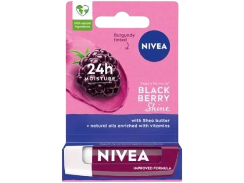 NIVEA Pomadka Blackberry Shine, 4,8 ml