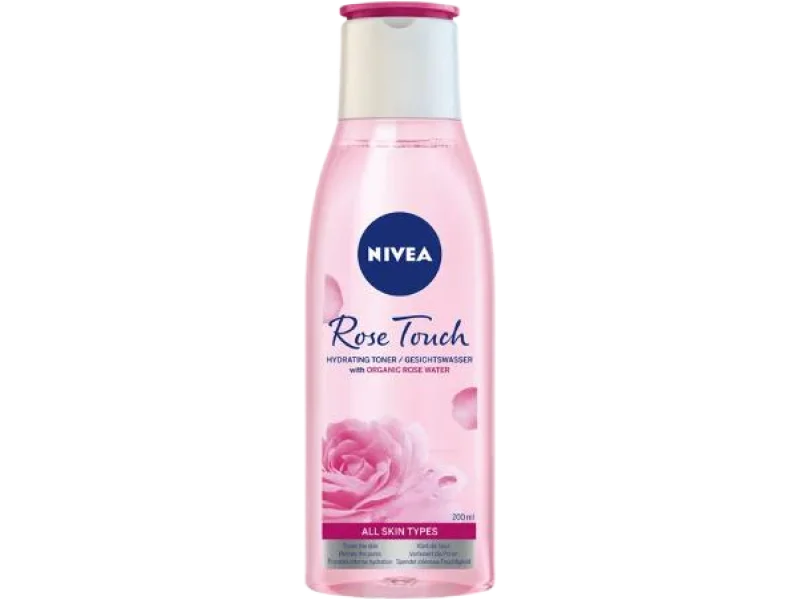 NIVEA Rose Touch Tonik nawilżający z organiczną wodą różaną, płyn, 200 ml