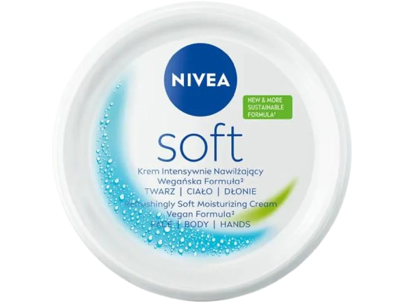 NIVEA Soft Krem intensywnie nawilżający wegańska formuła, 300 ml