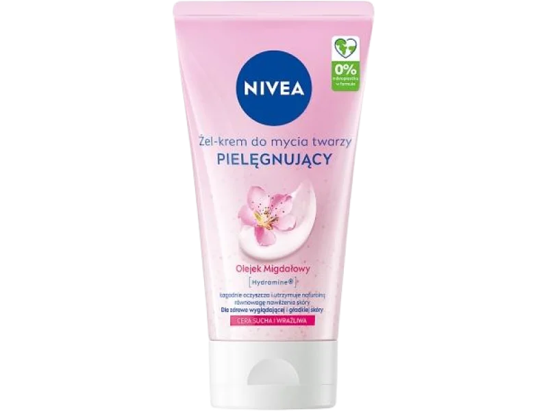 NIVEA Żel-krem do mycia twarzy do cery suchej i wrażliwej, kremożel, 150 ml