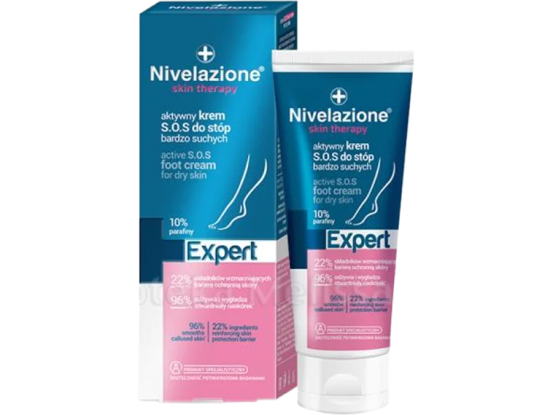 NIVELAZIONE SKIN THERAPY EXPERT Aktywny S.O.S do stóp bardzo suchych, krem, 75 ml