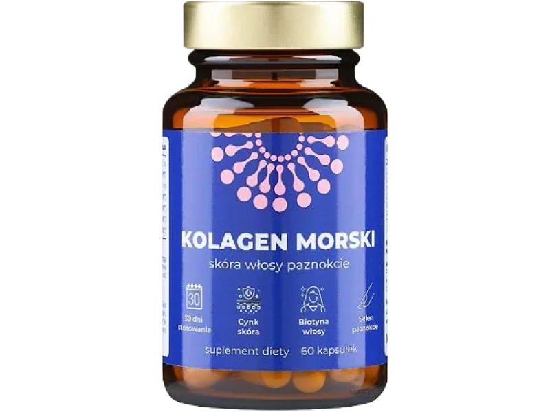 Noble Health Kolagen morski Skóra, włosy i paznokcie, kapsułki, 60 kaps.