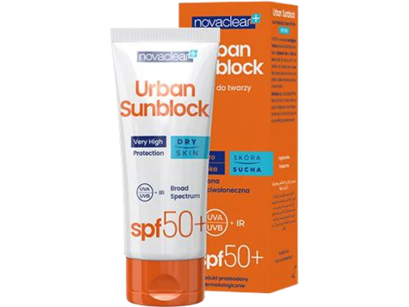 Novaclear Urban Sunblock ochronny do twarzy SPF 50+, krem, 40 ml
