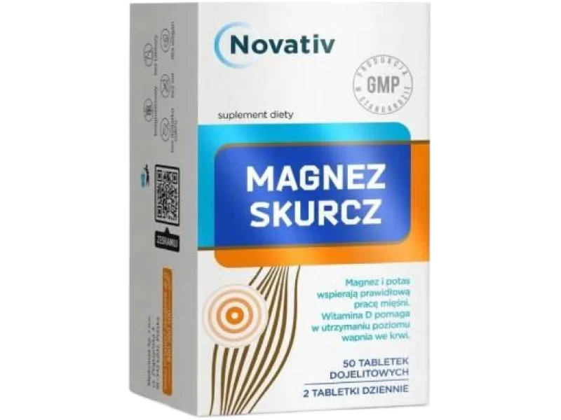 Novativ Magnez Skurcz, tabletki dojelitowe, 50 tabl.