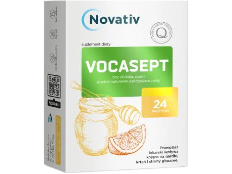 Novativ Vocasept, pastylki do ssania, 24 szt.