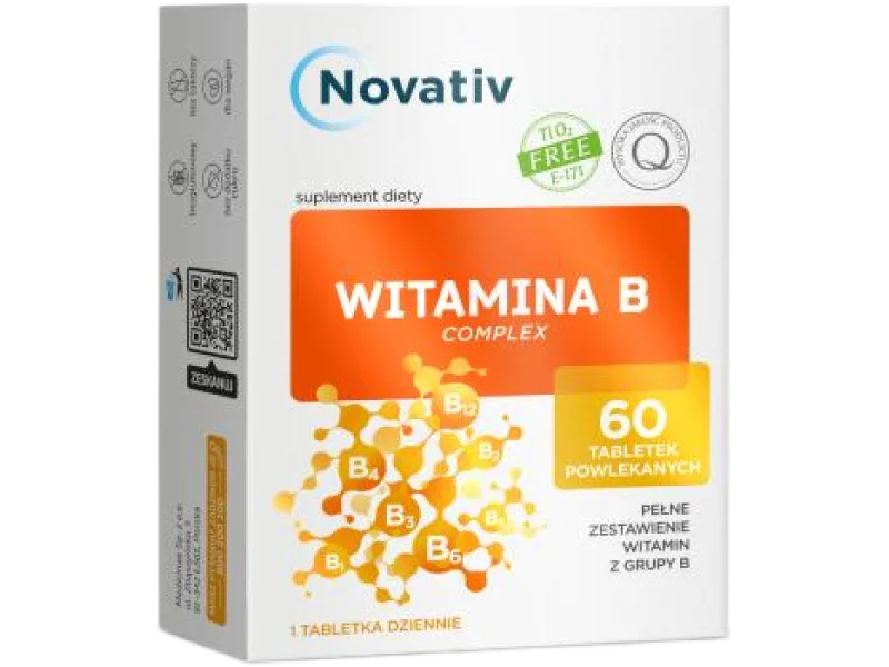 Novativ Witamina B Complex, tabletki, 60 tabl.