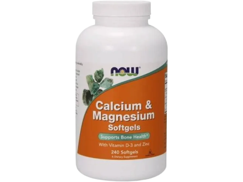 Now Calcium & Magnesium witamina d3, kapsułki, 240 kaps.