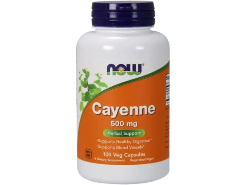 NOW Cayenne, kapsułki, 500 mg, 100 kaps.