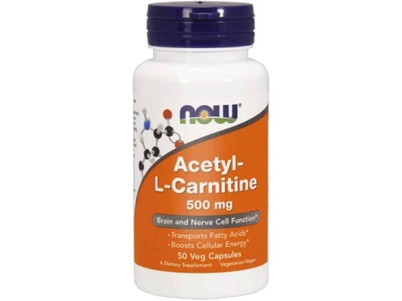 Now Foods Acetyl L-karnityna, kapsułki, 500 mg, 50 kaps.