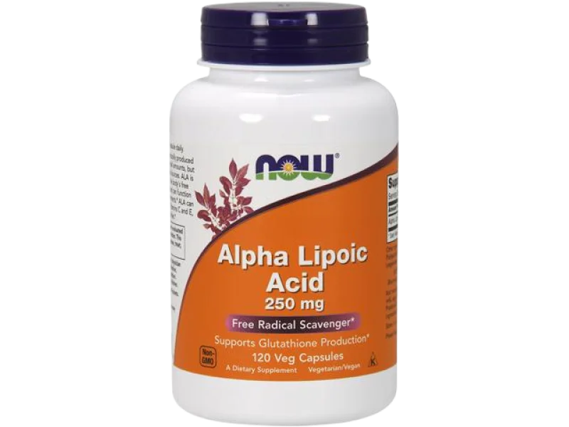Now Foods Alpha lipoic acid, kapsułki, 250 mg, 120 kaps.
