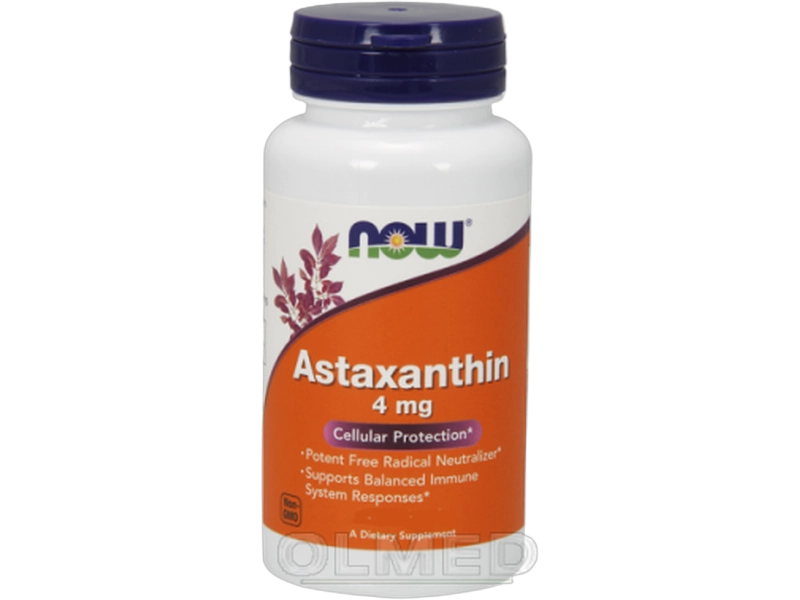 Now Foods Astaxanthin astaksantyna, kapsułki, 4 mg, 90 kaps.