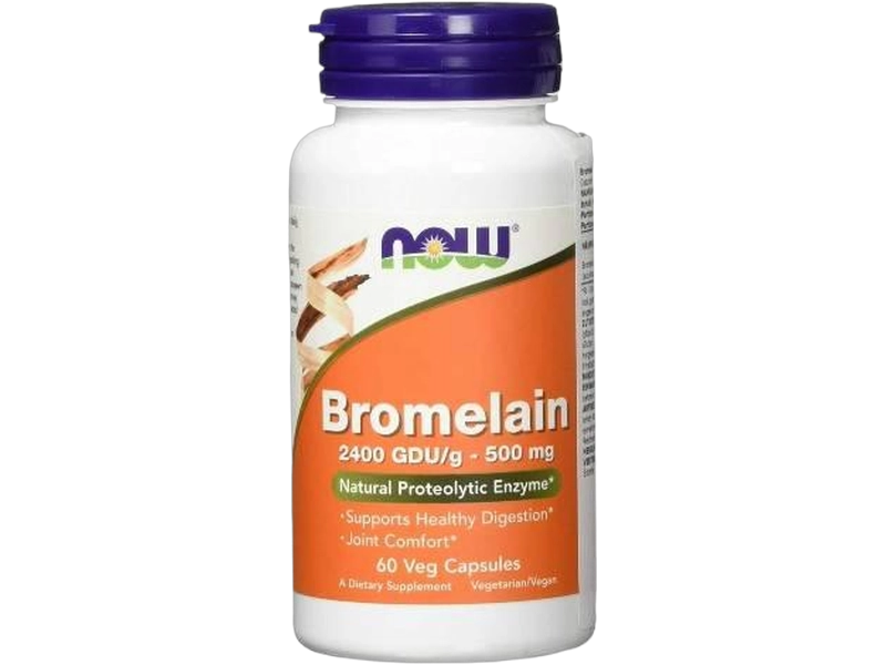 Now Foods Bromelaina, kapsułki, 500 mg, 60 kaps.