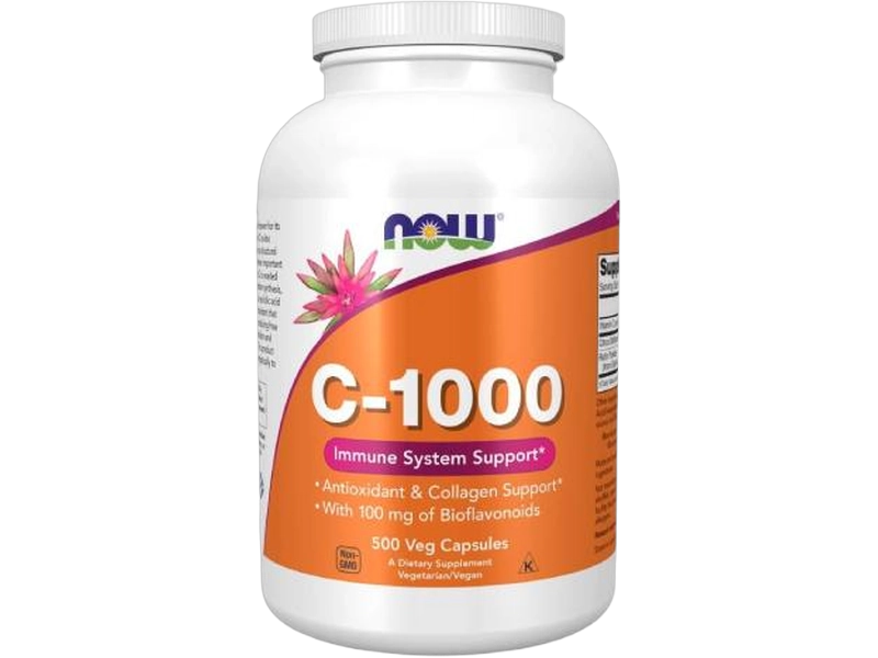 Now Foods C-1000 z bioflawonoidami, kapsułki, 1000 mg, 500 kaps.
