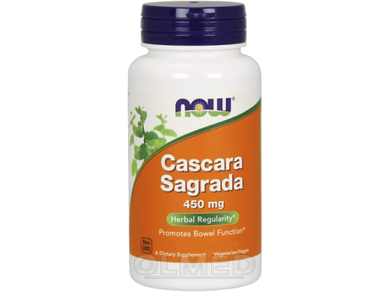 Now Foods Cascara sagrada, kapsułki, 450 mg, 250 kaps.