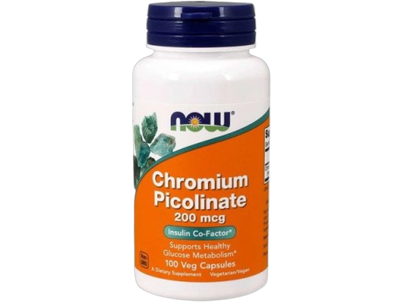 Now Foods Chromium Picolinate, kapsułki, 200 µg, 100 kaps.