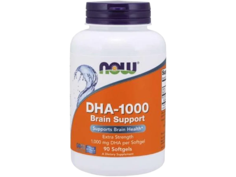 NOW FOODS DHA-1000 Brain Support, kapsułki miękkie, 1000 mg, 90 kaps.
