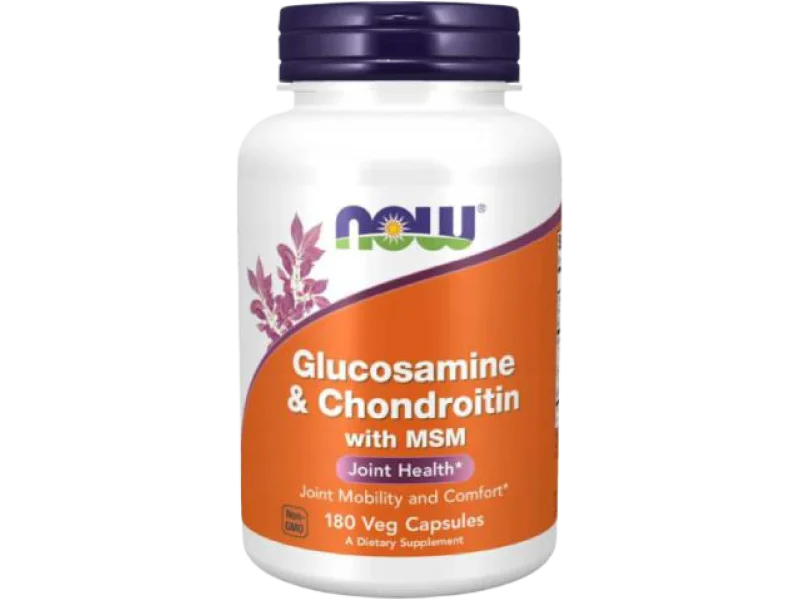 Now Foods Glucosamine & Chondroitin with MSM, kapsułki, 180 kaps.