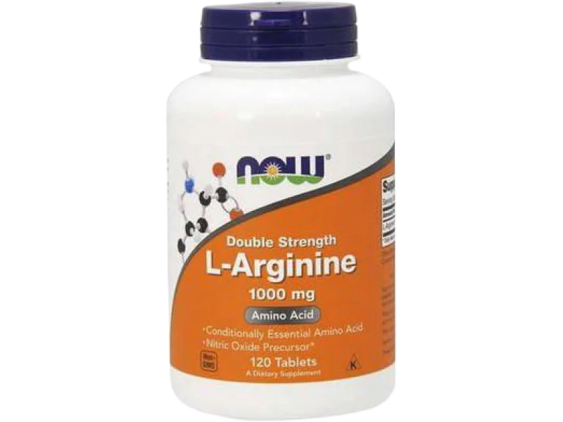 Now Foods L-Arginina, tabletki, 1000 mg, 120 tabl.