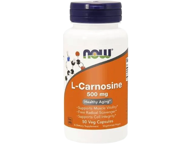 Now Foods L-karnozyna, kapsułki, 500 mg, 50 kaps.