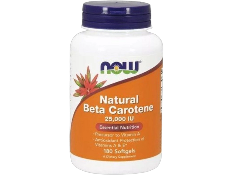 Now Foods naturalny beta karoten, kapsułki, 15 mg, 180 kaps.