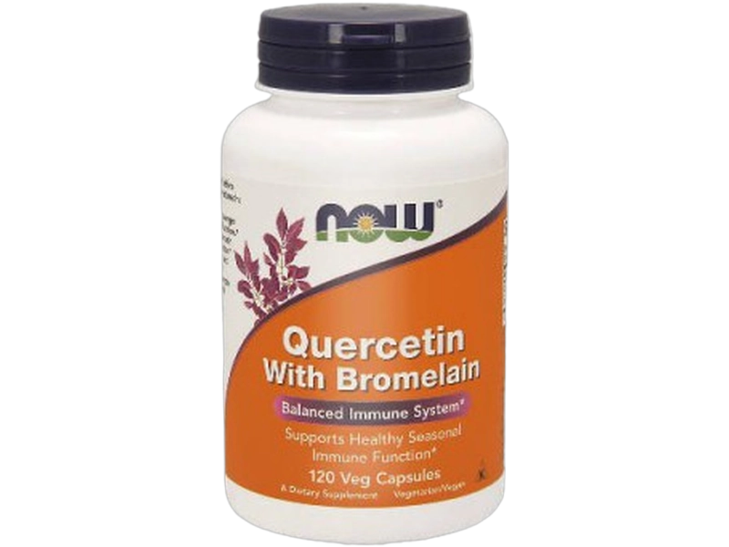 Now Foods Quercetin kwercetyna bromelaina, kapsułki, 120 kaps.