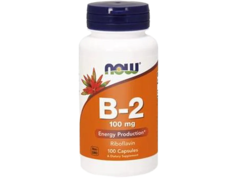 NOW Foods Ryboflawina (Witamina B2) 100mg, kapsułki, 100 mg, 100 kaps.