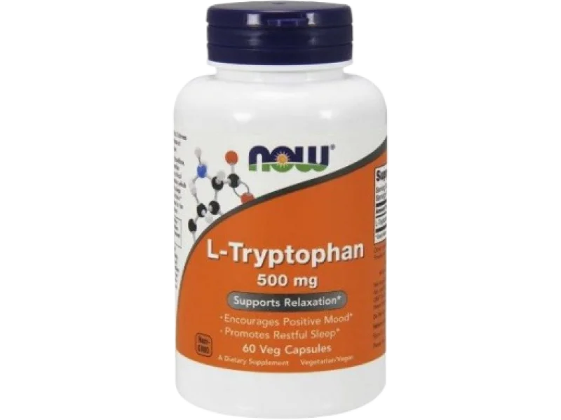 NOW L-Tryptophan, kapsułki, 500 mg, 60 kaps.
