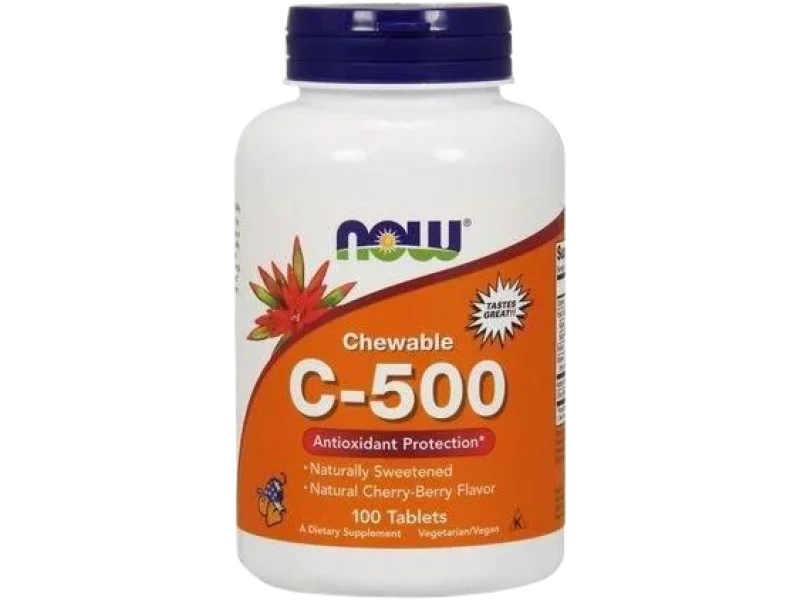 Now Witamina C 500 mg z Dziką różą, tabletki, 500 mg, 100 tabl.