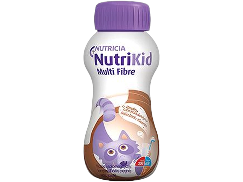 Nutrikid Multi Fibre, smak czekoladowy, płyn, 200 ml