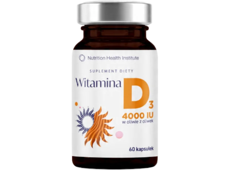 Nutrition Health Institute, Witamina D3, kapsułki miękkie, 100 µg, 60 szt.