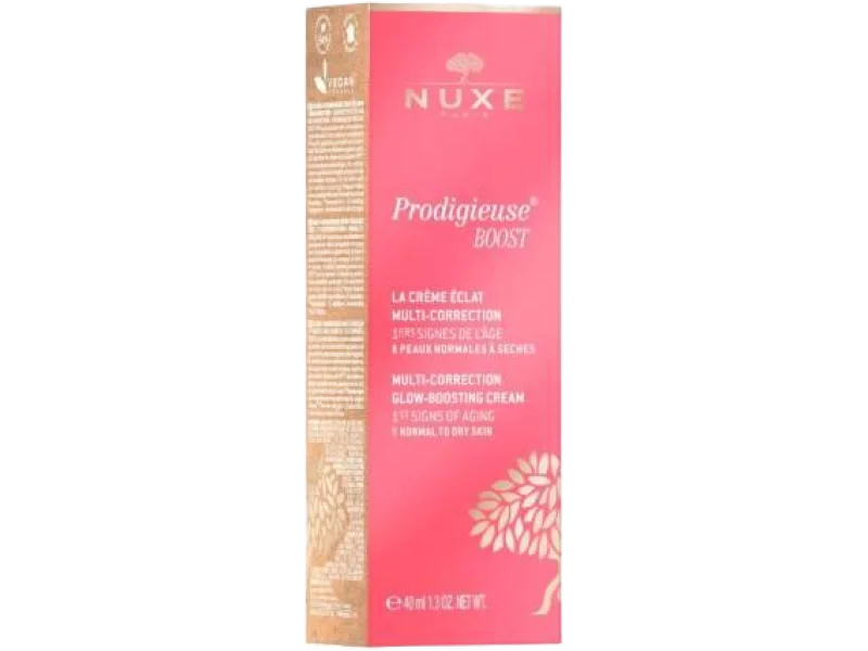 Nuxe Prodigieuse Boost Krem do twarzy rozświetlający do skóry suchej, 40 ml