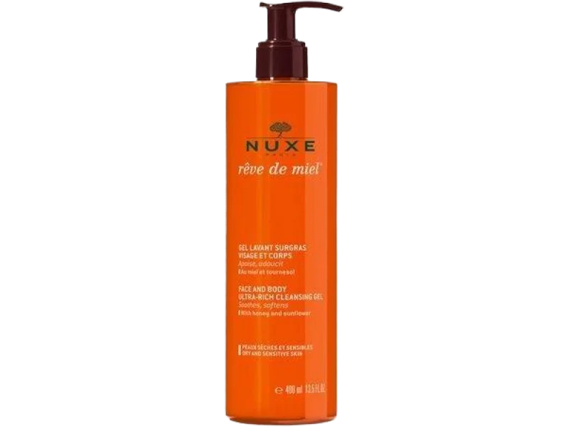 NUXE REVE DE MIEL Ultrabogaty żel do mycia twarzy i ciała, 750 ml