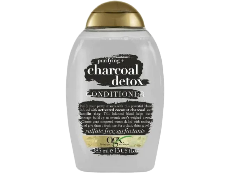 OGX Purifying + Charcoal detox Oczyszczająca, odżywka, 385 ml