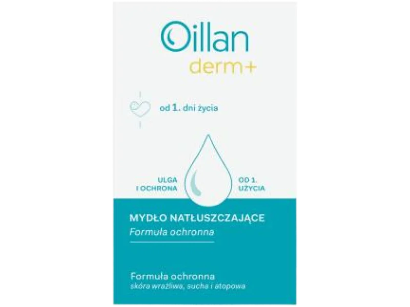 OILLAN Derm+ Mydło natłuszczające, kostka, 100 g