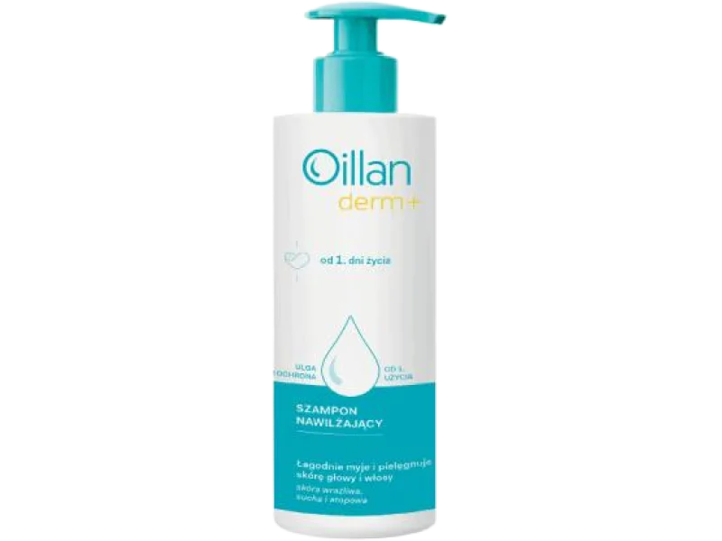 OILLAN Derm+ Szampon nawilżający, 180 ml