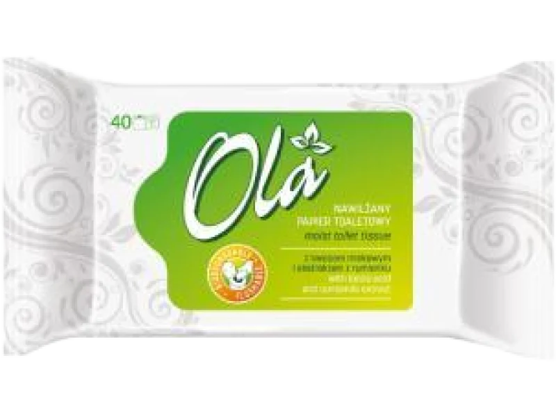 OLA Papier nawilżany z ekstraktem z rumianku, chusteczki, 40 szt.